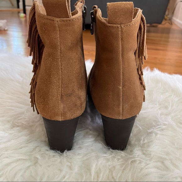 Matisse Cloey Suede Boho Western Fringe Ankle Boots in Camel - 9.5M - Picture 13 of 16